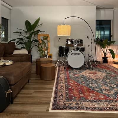 Sonor AQ2 Maple Stage 22x17 / 16x15 / 12x8 / 10x7 / 14x6" 5pc Shell Pack 2025 - Present - Transparent Black image 5