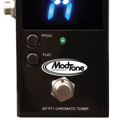 ModTone MT-PT1 Chromatic Guitar/Bass Tuner Pedal Black Mint Black image 1