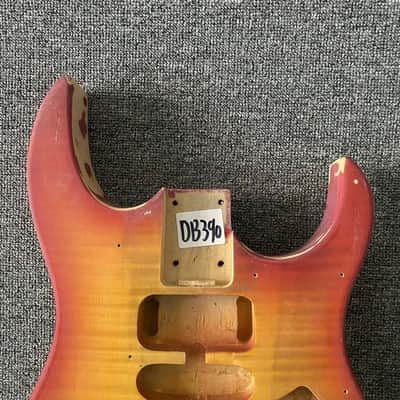 HSH Tiger Maple Top Cherry Burst Guitar Basswood Body image 2