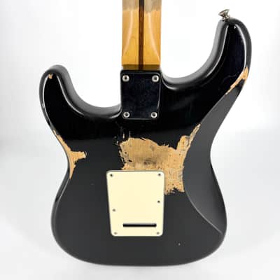 2022 Fender Vintera Road Worn 50s Stratocaster – Black image 8