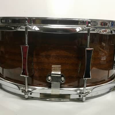 Pork Pie PP65X14LS Little Squealer 6.5x14" Birch/Mahogany Snare Drum  Lacquer - Walnut finish? includes Humes & Berg Tuxedo Soft Case image 5