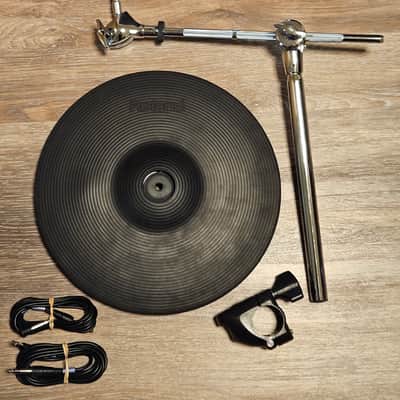 Roland CY-13R Ride Cymbal Pad w/ Boom Arm, Clamp & Cables – V-Drums image 2