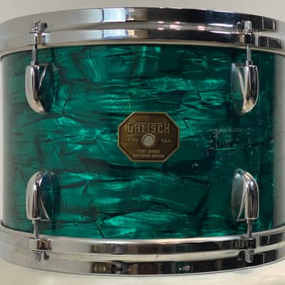 Gretsch SSB rare Emerald Green Pearl. Video. One of a kind! 12,13,14,15,16,18,24,24 Drum set image 20