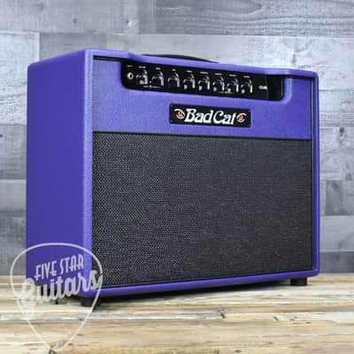 Bad Cat Cub 30w Combo Amplifier Custom Colorway Purple with black sparkle grille image 4