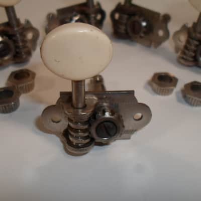Wartime Martin Waverly Vintage Tuners 1940's set of 7 w/ ferrules image 7