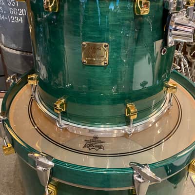 USED Yamaha Maple Custom 5 Piece in turquoise image 5