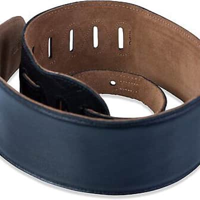 Levy's Leathers M4GF-BLK 3.5" Garment Leather Bass Guitar Strap image 2