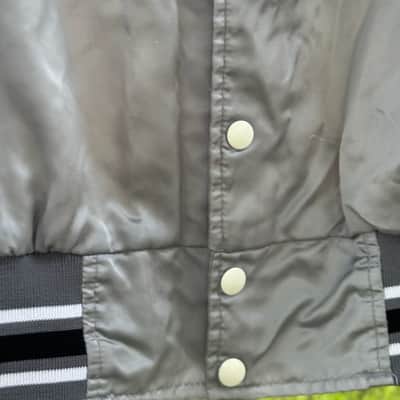 Vintage Shure Brothers Microphone Silver Bomber Jacket size XL 1970s 1980s Very Rare - FREE SHIPPING! image 6