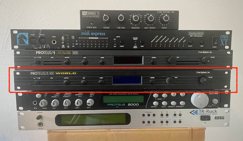 E-MU Systems Proteus/3 XR Rackmount 32-Voice Sampler Module 1990 - Black image 1