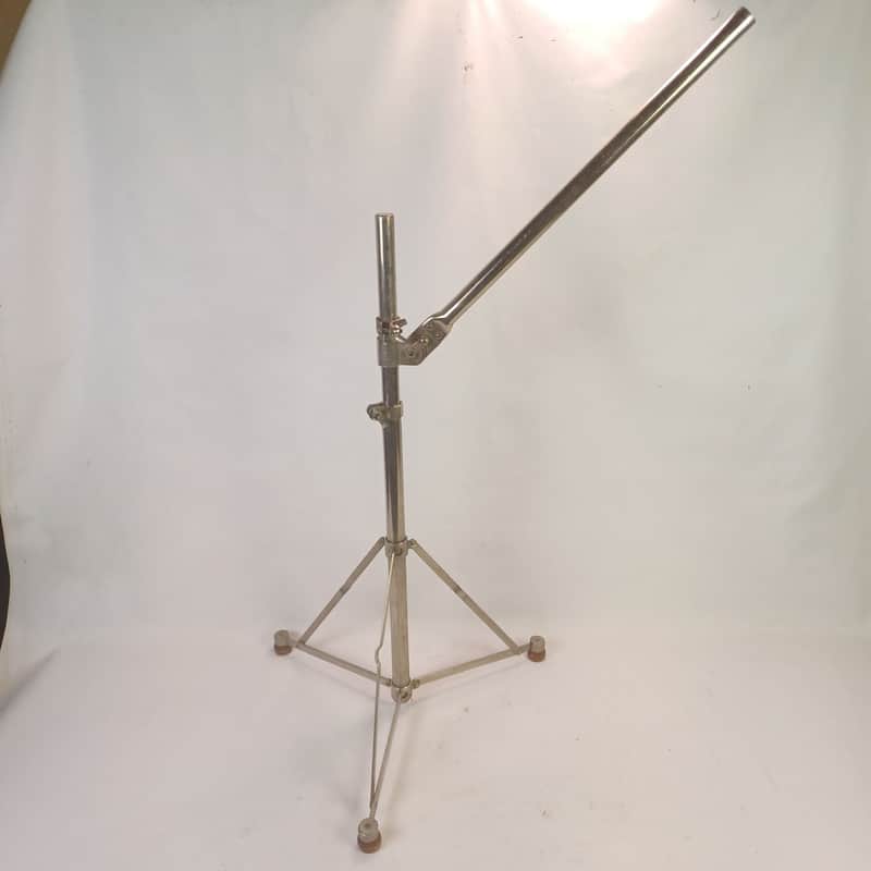 Walberg & Auge Nickel Tripod Base Stand + Boom Tube Cymbal/Drum Vintage 50s US image 1