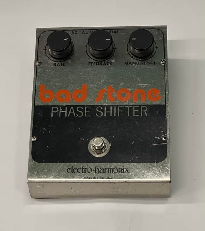Vintage Original Phaser Electro Harmonix Bad Stone Analog Phase Shifter 1975-1981 - Black / Silver image 1