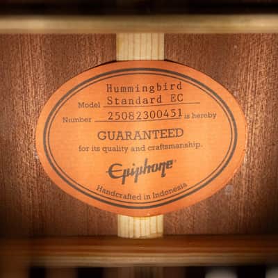 Epiphone Hummingbird Standard EC Acoustic/Electric Guitar - Cherry Sunburst image 14