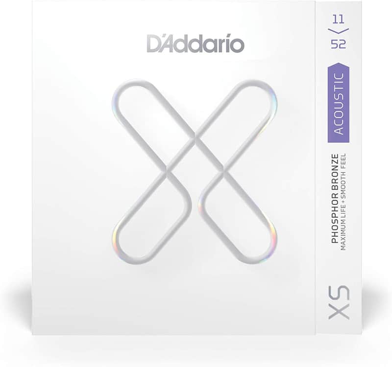 D'Addario XSAPB1152 Acoustic XS Phosphor Bronze Strings, Custom Light 11-52 image 1