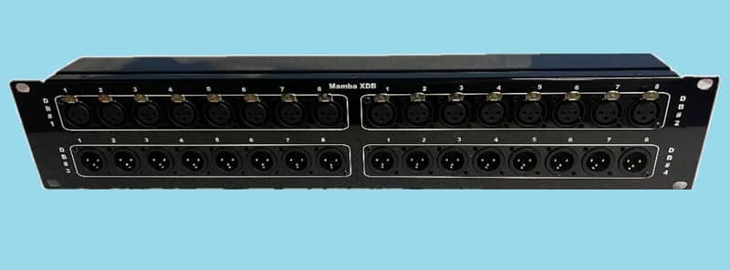 Mamba 32XDB-16 XLR F & 16 XLR M to 4 DB25 [16 in x 16 out] 2RU Patch Bay image 1