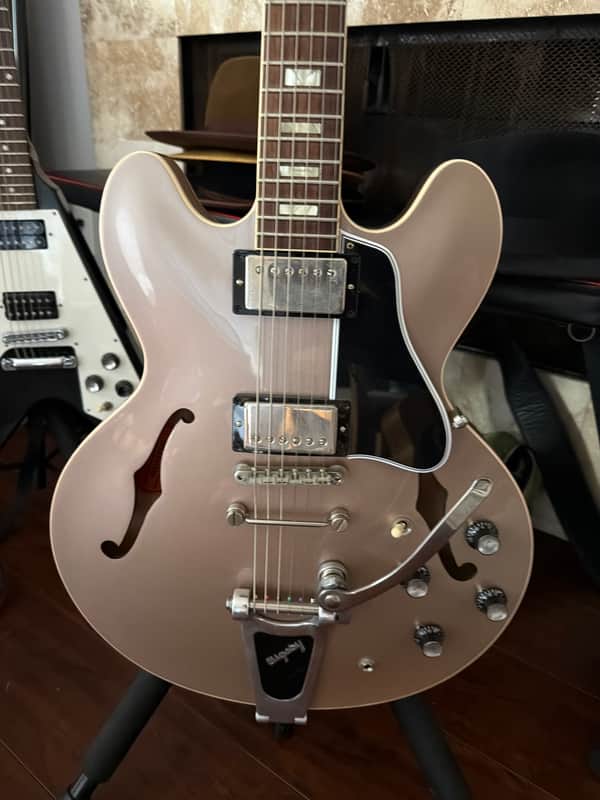 Gibson ES-335 Custom Shop 64’ reissue M2M VOS 2023 - Gold Mist image 1