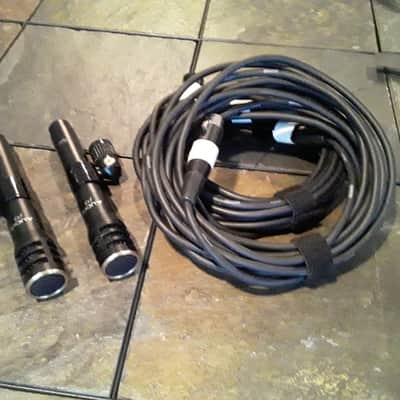 Matching Pair of Audix Small Condenser Mic's with Original Audix Stand Clips & XLR Mic Cables Included image 2
