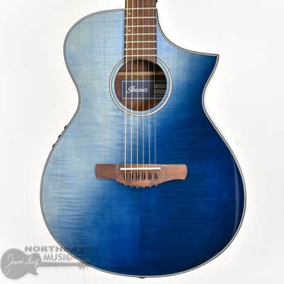 Ibanez AEWC32FM Acoustic/Electric Guitar - Indigo Sunset Fade image 2