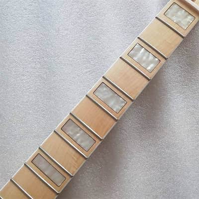 Maple Wood Guitar Telecaster Style Neck with White Block Inlay image 11