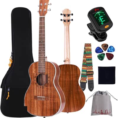 Baritone Ukulele 30 Inch for Beginners, Ukelele Kit for Starter or Professional Best Selection Wood - Natural Matte image 1