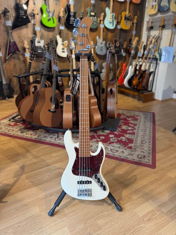 Sadowsky MetroExpress Vintage J/J Bass 5-String with Maple Fretboard 2025 Olympic White image 1