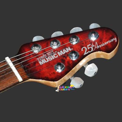 Ernie Ball Music Man 25th Anniversary- HH 2010 Red Burst image 8