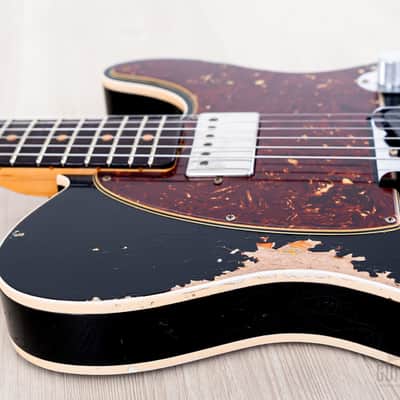 2024 Fender Custom Shop Limited Edition Reverse 1960 Telecaster Custom Heavy Relic Black Over Sunburst w/ SH-1 '59 PAF image 14