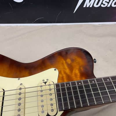 Godin Solidac Piezo HSH Electric Guitar - Standard and Piezo Outputs - 2002 Quilted Maple Top image 4