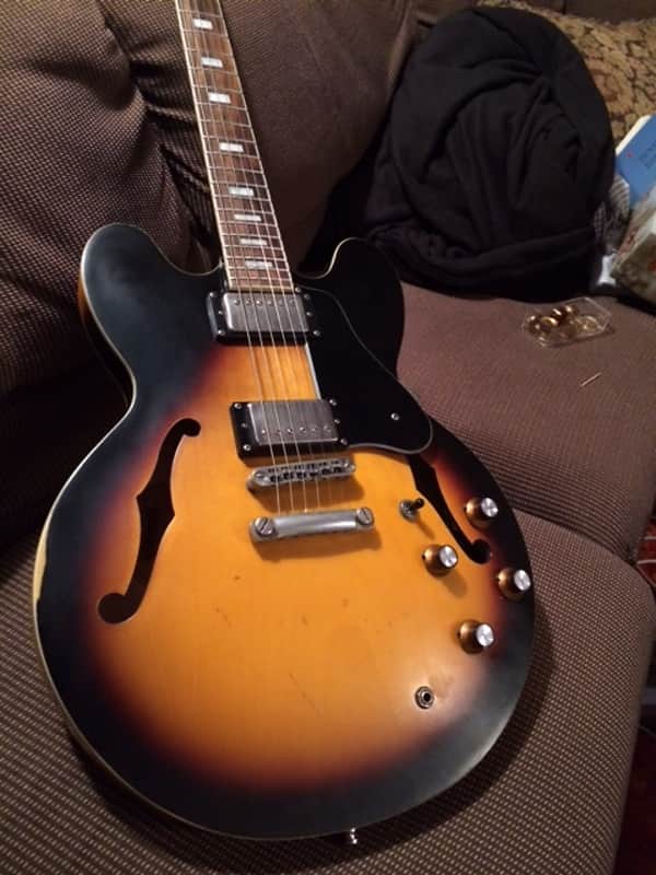 Relic Epiphone ES 335 Pro Vintage Sunburst w/ piezo bridge