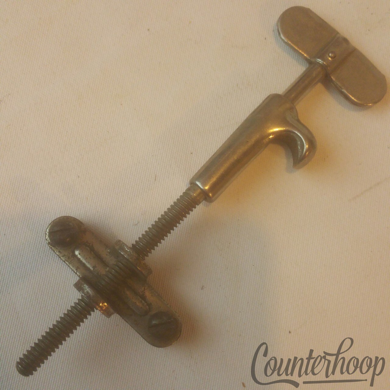 Leedy Ludwig Snare Drum Strainer Tensioner Wood Hoop Claw-Mount Nickel USA 20s* — main photograph