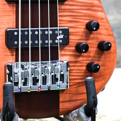 Spector Euro 5 RST Sienna Stain Matte Flame Maple Top 5-String Electric Bass w/Bag image 8