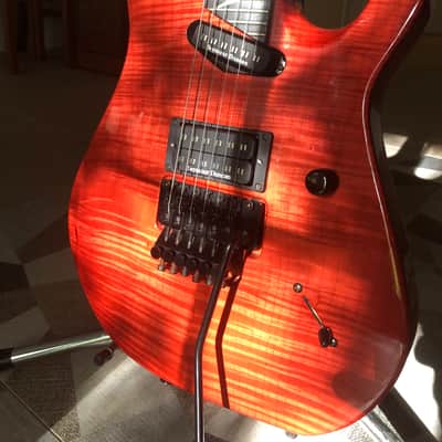 Hamer Californian Elite Flamed Maple 1992 - Salmon Blush Transparent image 4