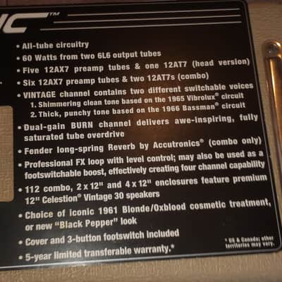 Fender Super-Sonic Head 2-Channel 60-Watt Guitar Amp Head - Blonde image 8