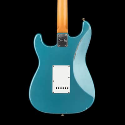 John Cruz Custom Guitars Crossville ST - Time Capsule Gulfstream Blue Metallic #60522 image 4