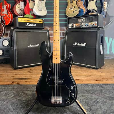 Fender Precision Bass Black 1978 Vintage Electric Bass Guitar image 1
