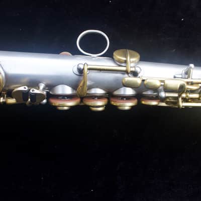 Martin Handcraft Phase III Soprano Sax - 1928 - Silver plated body, gold washed bell, gold plated keywork image 24