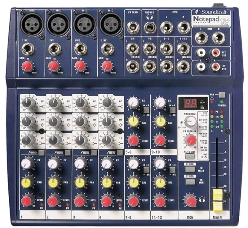 Soundcraft Notepad 124FX 4 Mono / 4 Stereo Channel Mixer with Effects image 1