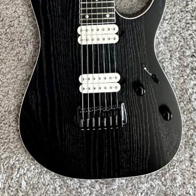 Ibanez Prestige 7-String Electric Guitar w/Case, Weathered Black RGR752AHBFWK