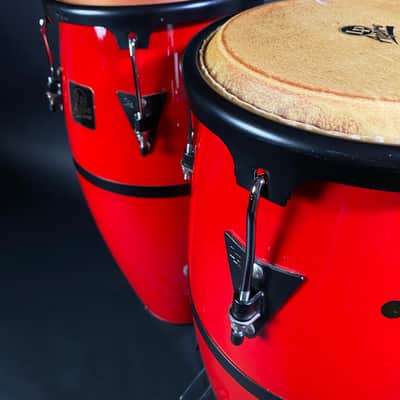 Aspire Fiberglass Congas - Mid 2010’s - Bright Red image 4
