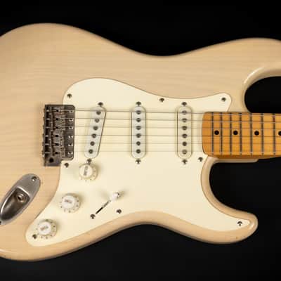 2013 Haar Traditional S Old Headstock - Nitro Blonde Light Aged | Custom Stratocaster 1-Piece Swamp Ash Body Maple Fretboard Amber Pickups | Case image 4