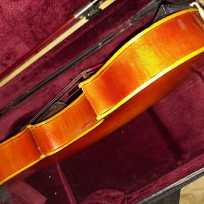 Kiso Suzuki Model 7117 size 15.5 viola, Japan 1973, Very Good Cond, w/ case&bow image 15