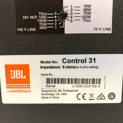 JBL Control-31 2Way High Output Indoor/Outdoor Monitor Spkr #030245 (One) image 8