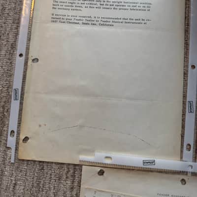 Immagine 1966 Fender Echo Reverb Instructions and Schematic Case Candy - 3