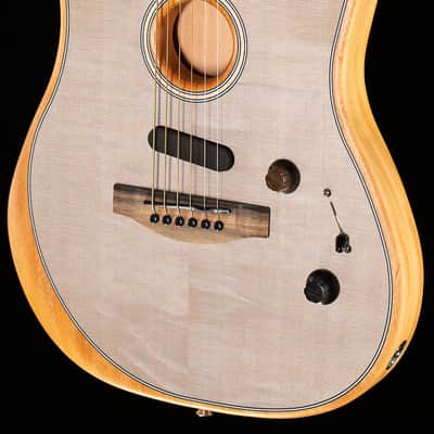 Fender American Acoustasonic Strat Transparent Sonic Blue Ebony Fingerboard (609) image 1