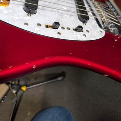 Fender Made in Japan MG69/MH Mustang Electric Guitar - Candy Apple Red (2010-2011) image 6