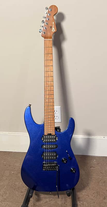 22 Charvel Pro-Mod DK24 HSH 2PT CM – Mystic Blue | Upgraded Hardware | Excellent image 1