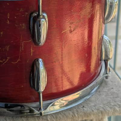 Slingerland 12" Rack tom 1970s-1980s - Red violin image 5