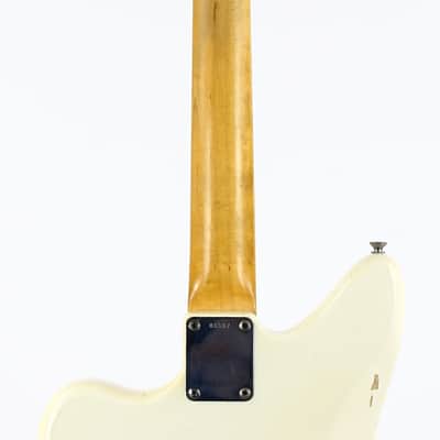1962 Fender Jaguar Factory Custom Color OLYMPIC WHITE Pre-CBS w Original Brown Case & Strap image 11