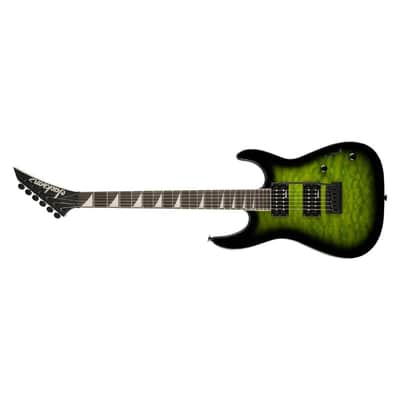 Jackson JS Series Dinky JS20 DKAQ 2PT 6-String Right-Handed Electric Guitar with Poplar Body and Amaranth Fingerboard (Transparent Green Burst) image 6