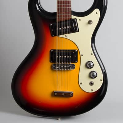 Mosrite  Mark XII 12 String Solid Body Electric Guitar (1967), ser. #T690, original black hard shell case. image 3