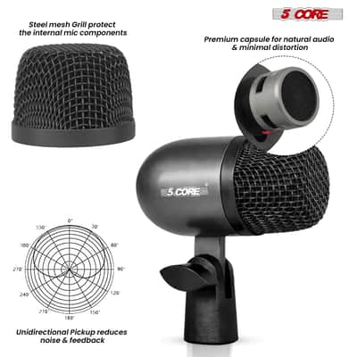 5 Core Conga Mic Snare Tom Microphone Drum Kit Condenser XLR Instrument Mics image 6